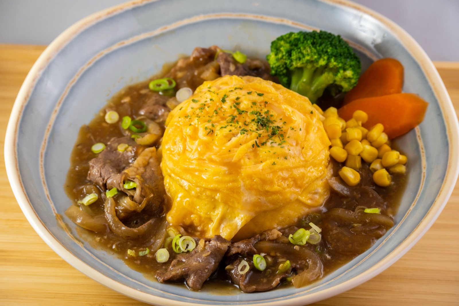 Beef Omurice with Sukiyaki Sauce